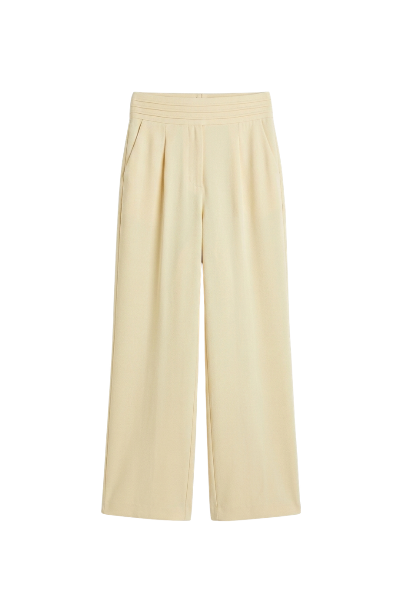 Calça Pantalona de Alfaiataria Vinci - Amarelo Vaniglia