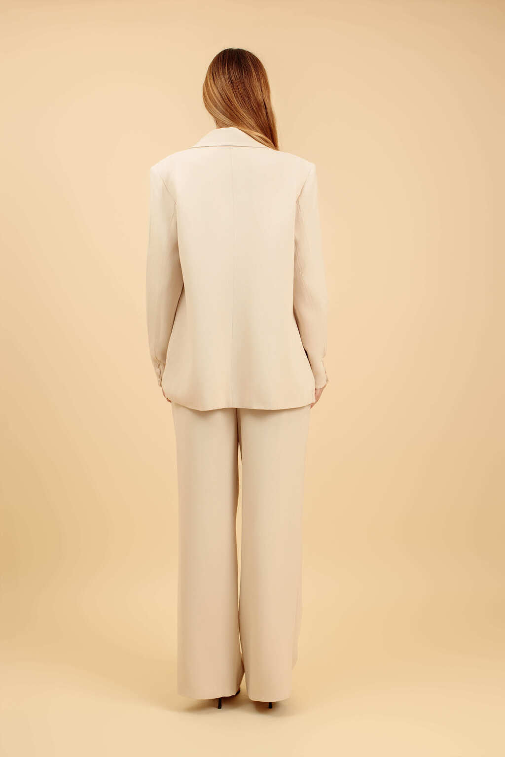 Calça Pantalona de Alfaiataria Vinci - Bege Frappé