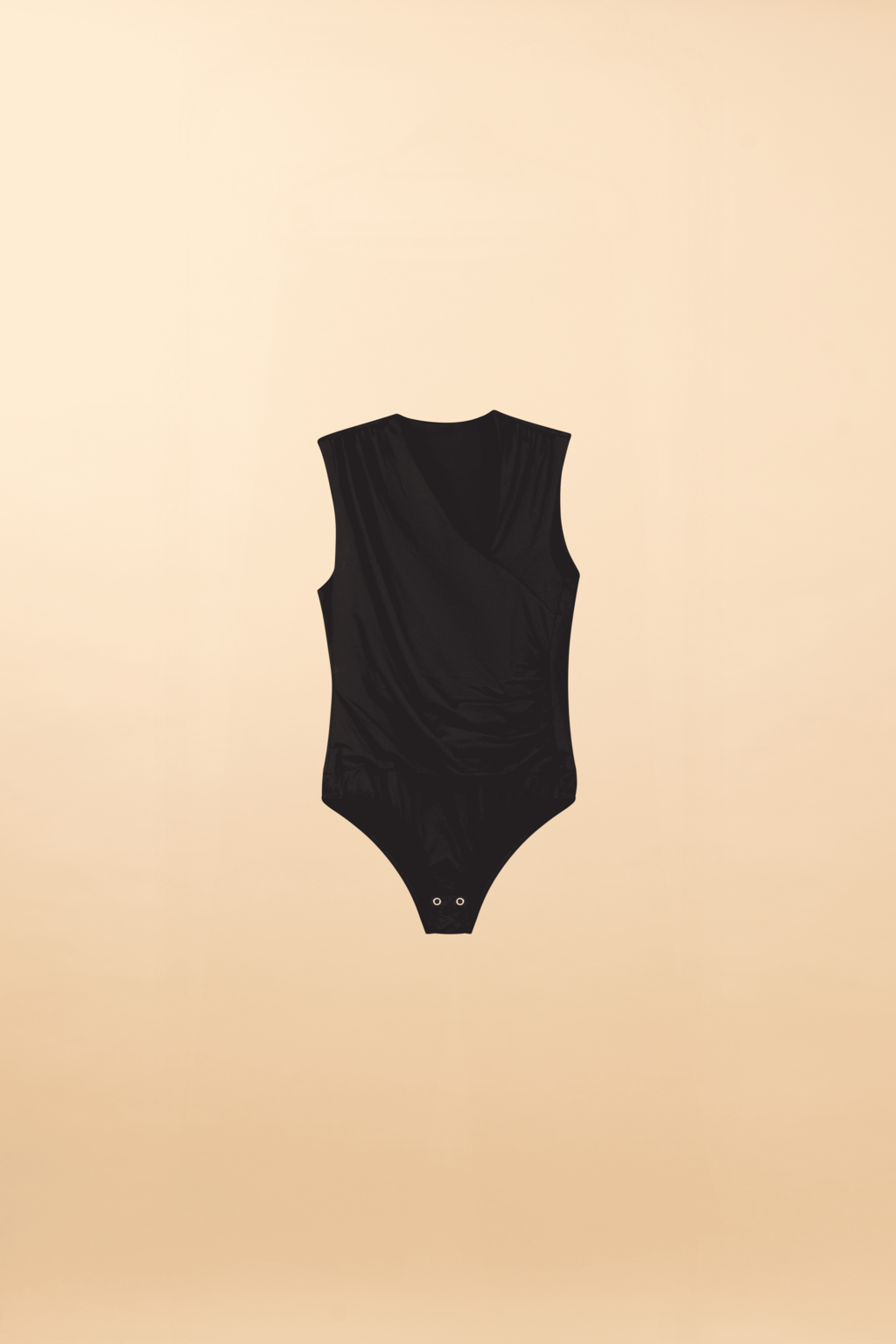 Body Drapeado de Poliamida Cortona - Preto