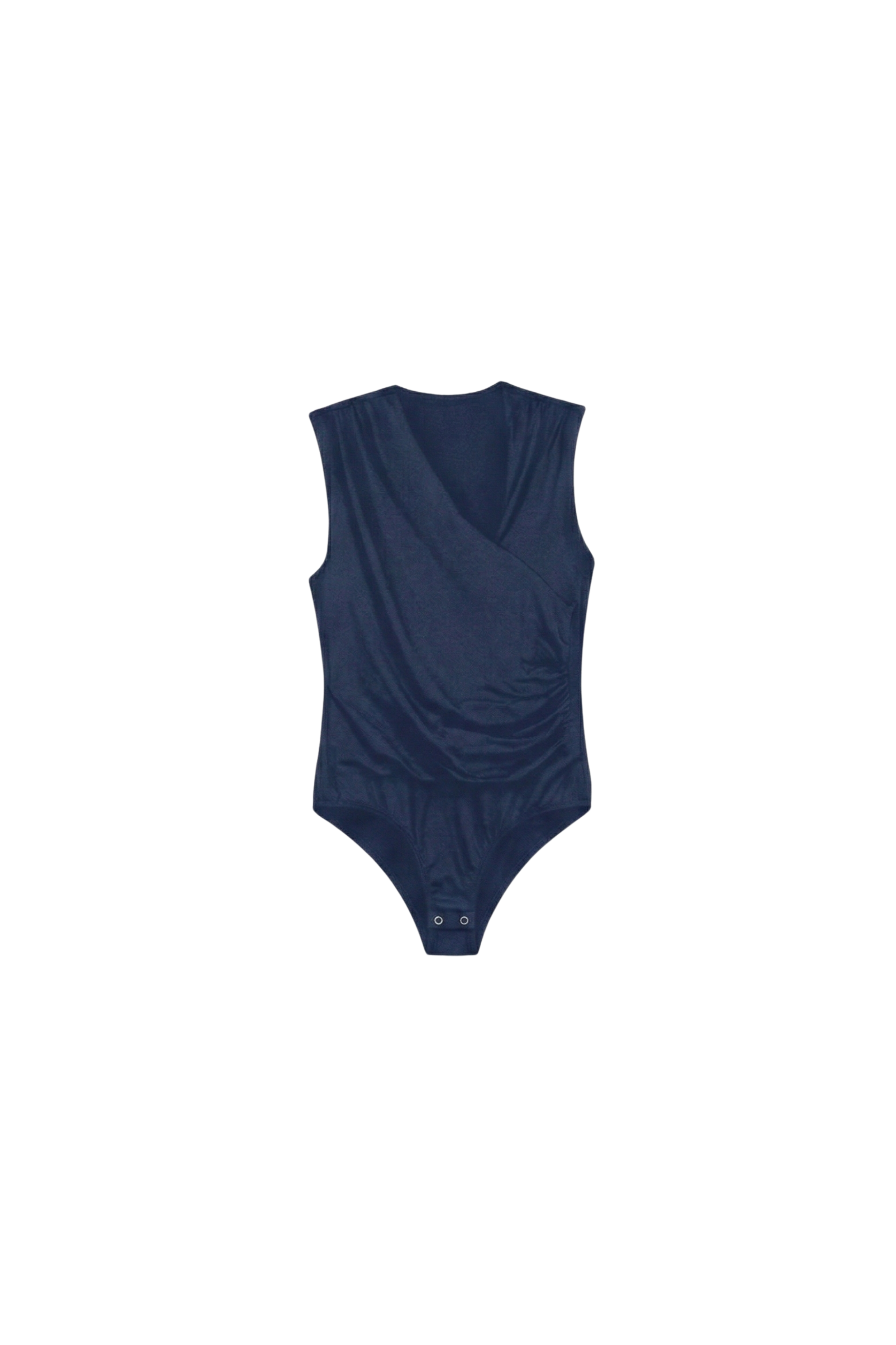 Body Drapeado de Poliamida Cortona - Azul Mirtillo
