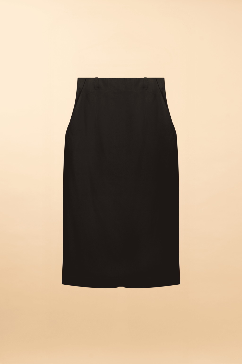 Saia Midi de Alfaiataria Livorno - Preto