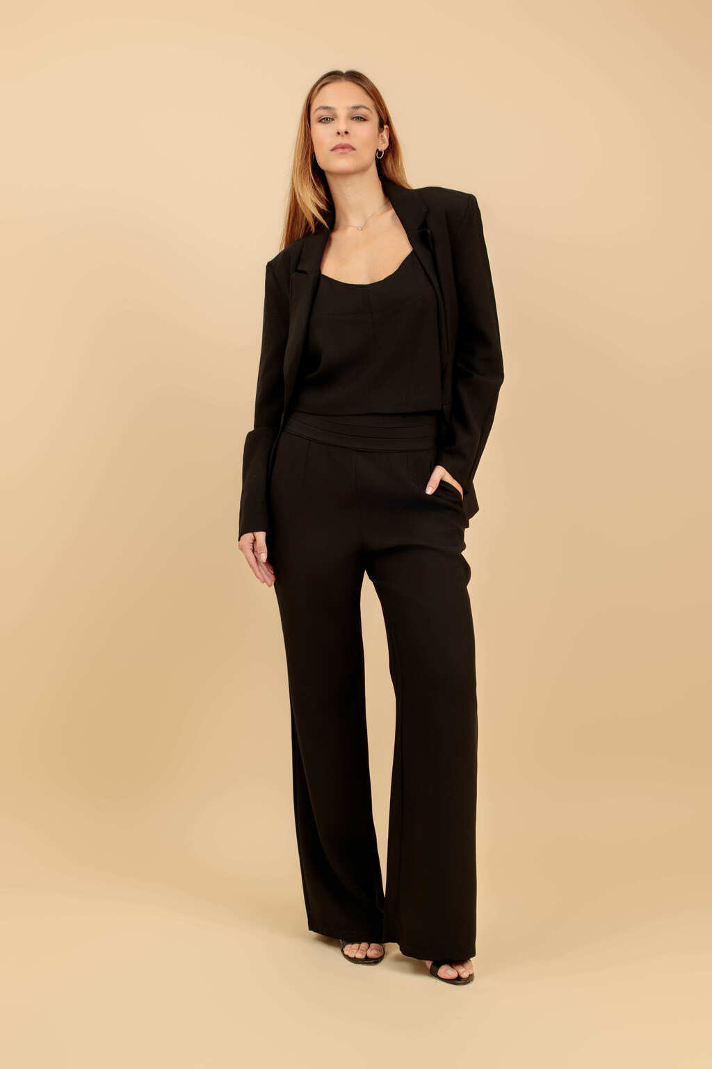 Calça Pantalona de Alfaiataria Vinci - Preto