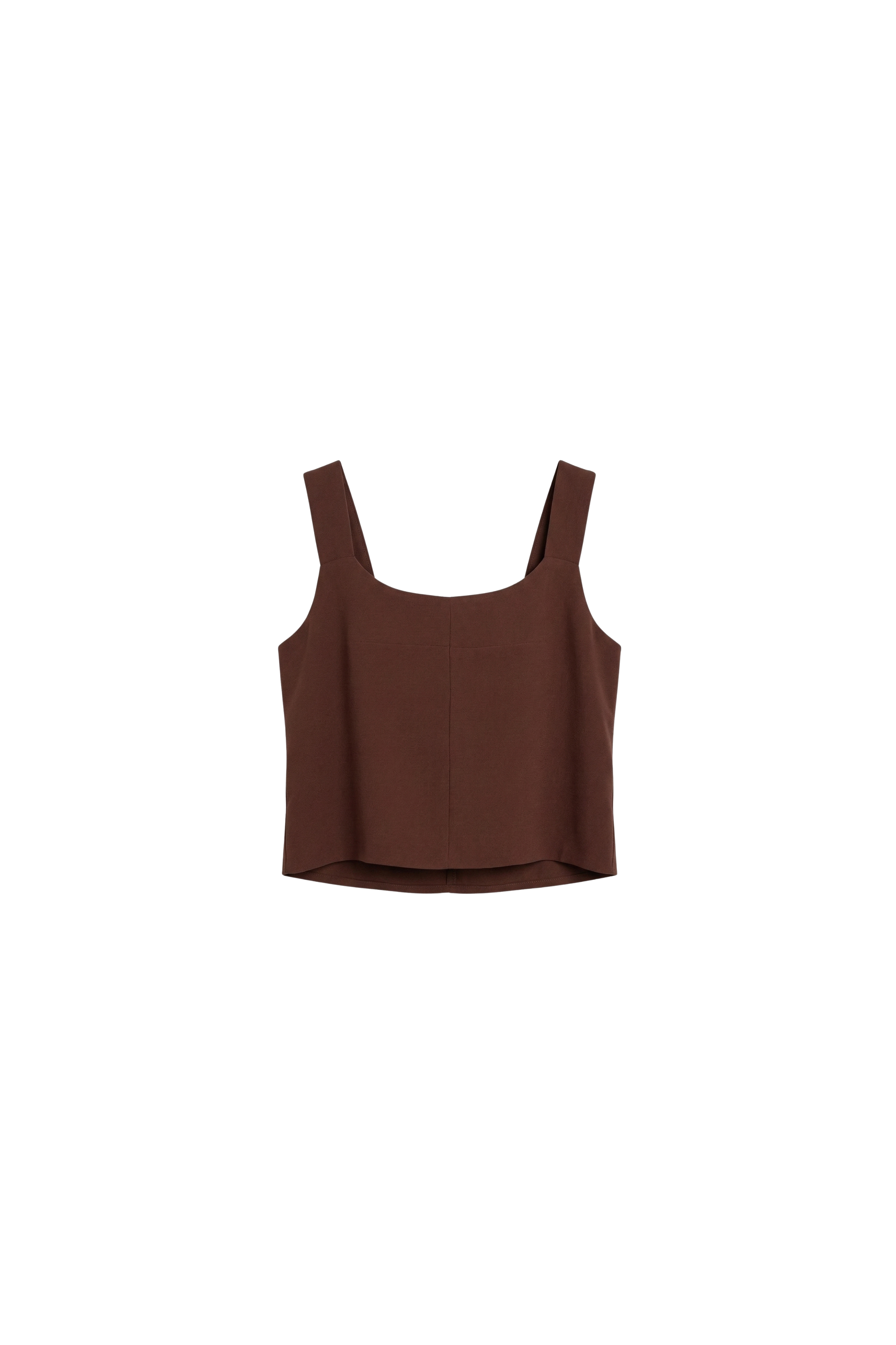 Blusa de Alças de Alfaiataria Siena Marrom Capuccino