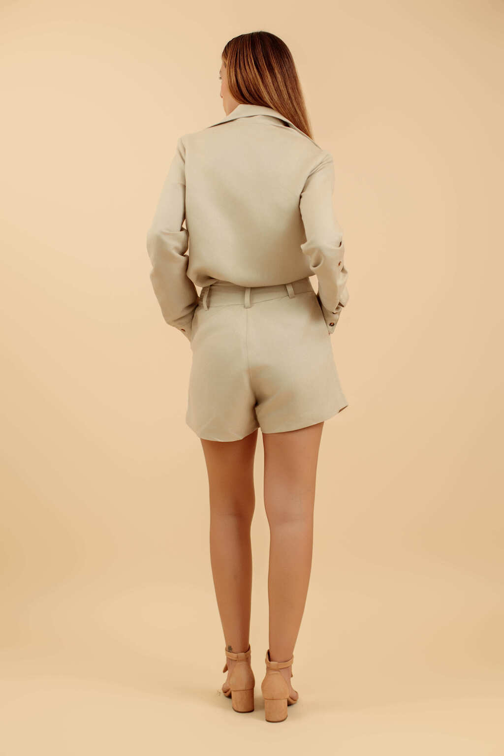 Short de Linho Fiorentino - Biscotto
