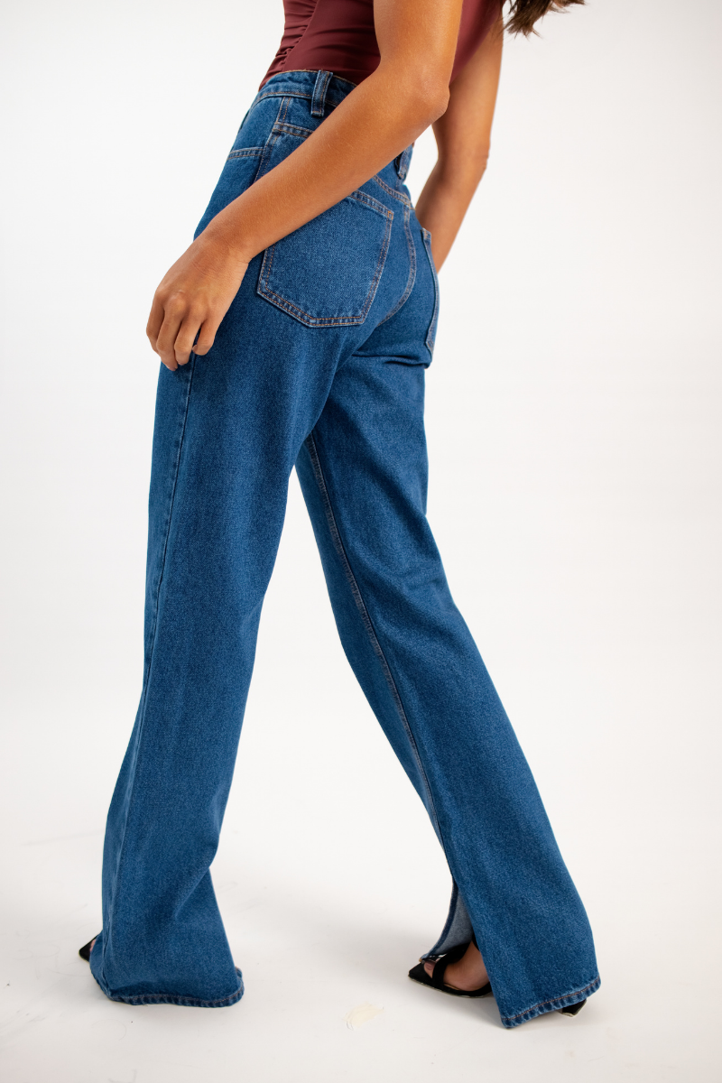Calça Reta Jeans Scopello - Azul Médio
