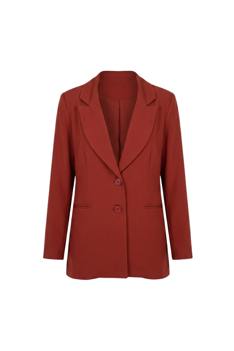 Blazer Longo de Alfaiataria Volterra Vermelho Frutti di Bosco