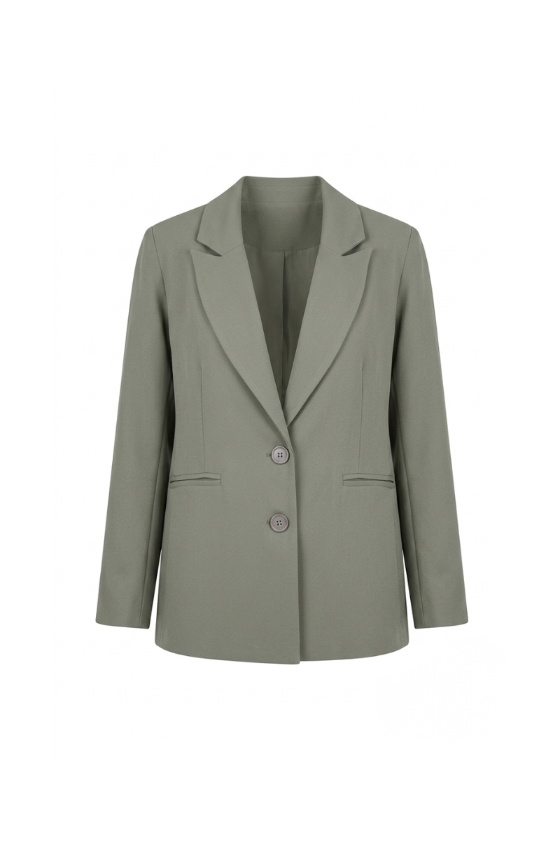 Blazer Longo de Alfaiataria Volterra Cinza Pane Rústico