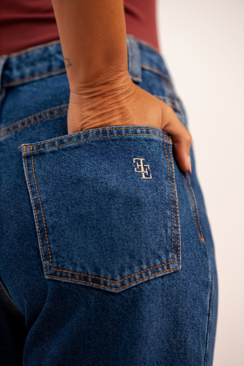 Calça Reta Jeans Scopello - Azul Médio