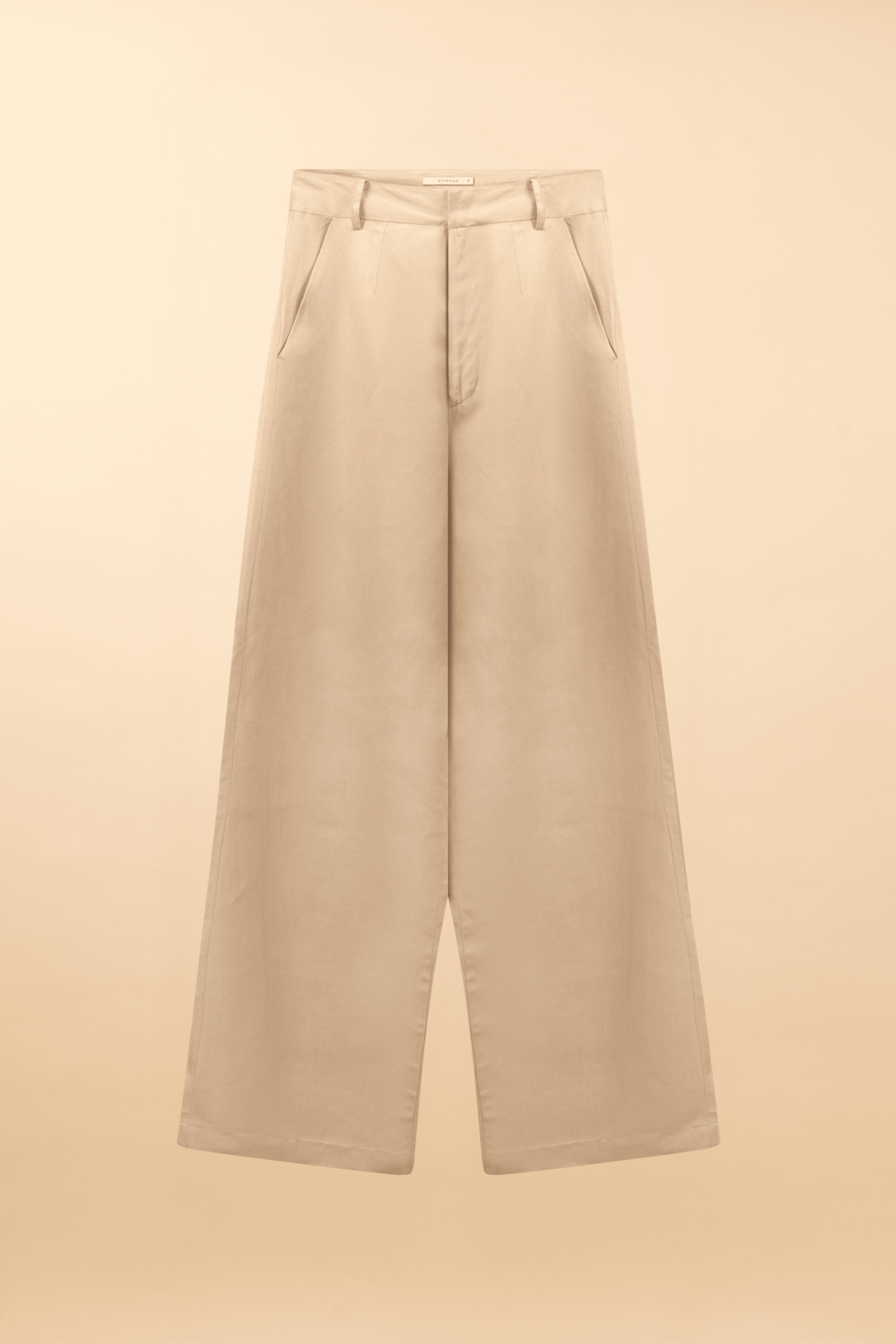 Calça Pantalona de Linho Viareggio - Biscotto