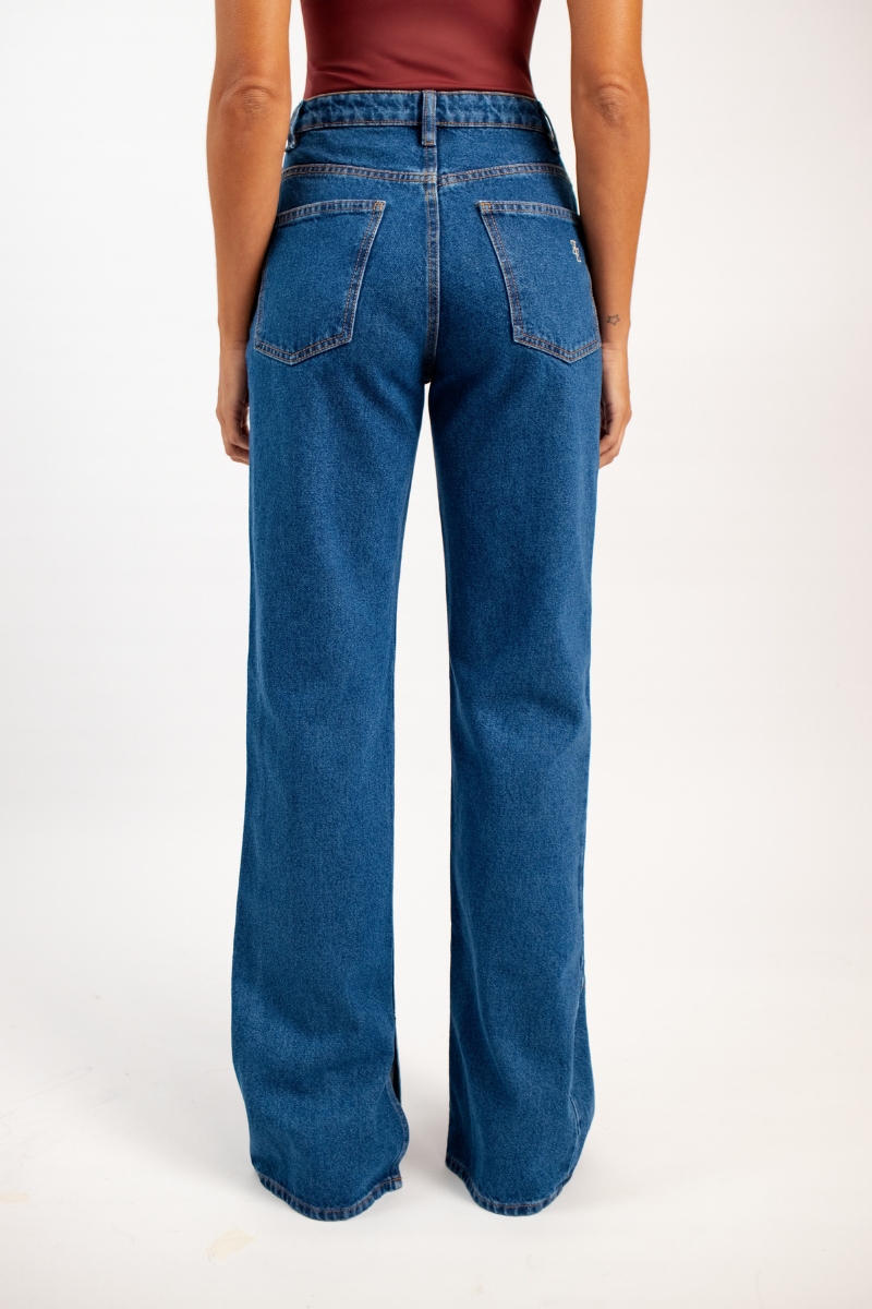 Calça Reta Jeans Scopello - Azul Médio