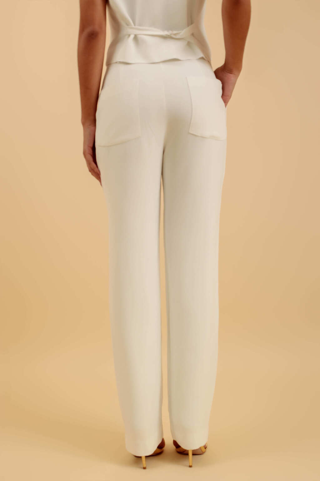 Calça Reta de Alfaiataria Florence - Off White