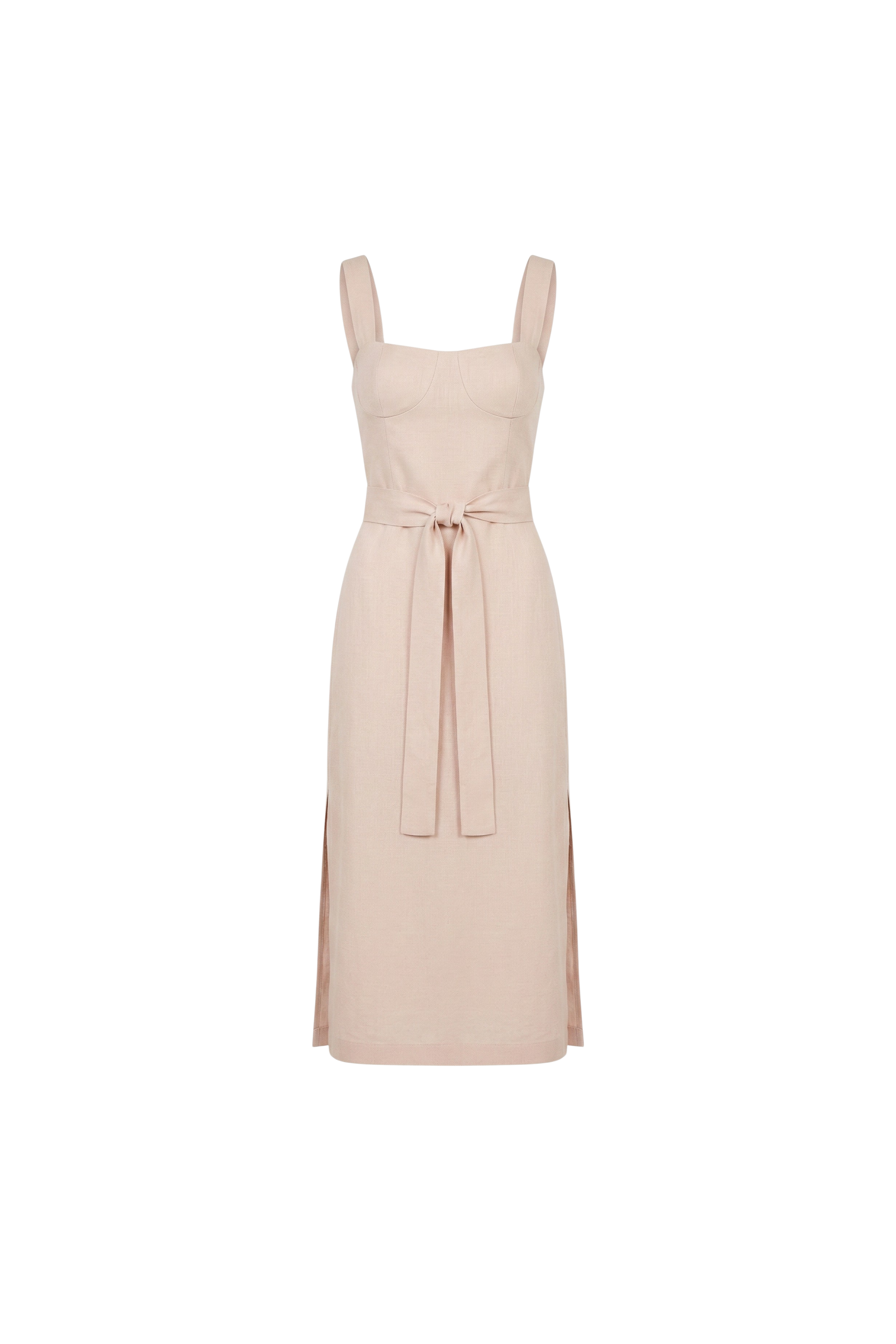 Vestido Midi de Linho Palermo Rosa Tutti Frutti