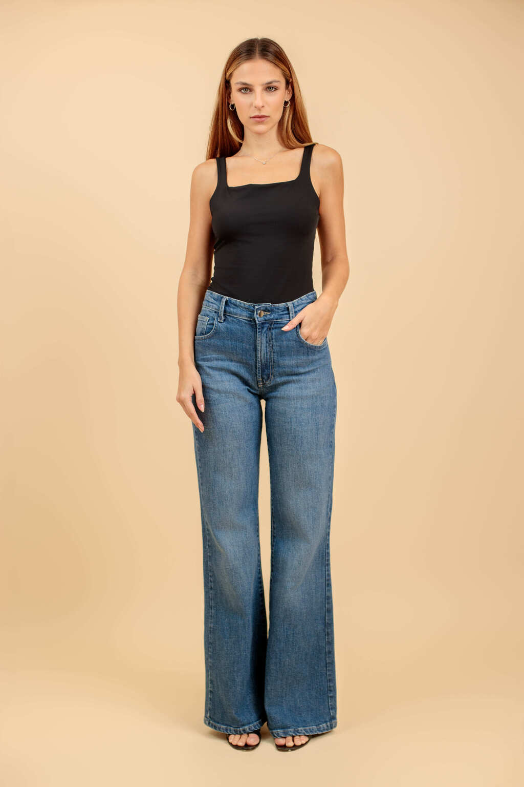 Calça Bootcut Jeans Monteriggioni - Azul Médio